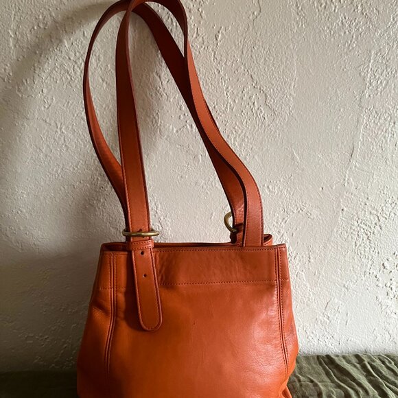 Coach Vintage 4157 - Orange Leather Bag - Picture 4 of 13